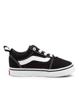 WARD SLIP ON TOT VN BLACK WHITE CANVAS