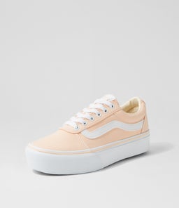 WARD PLATFORM W VN PEACH PINK WHT CANVAS