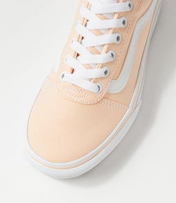 WARD PLATFORM W VN PEACH PINK WHT CANVAS