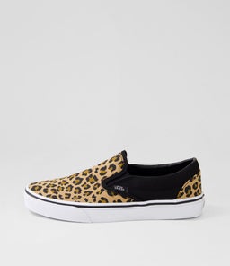 CLASSIC SLIP ON W VN BLACK LEOPARD CANVAS