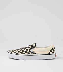 CLASSIC SLIP ON W VN BLACK WHITE CHECKERBOARD CANVAS