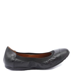 AVA BALLET BLACK LEATHER