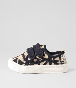 CLASSIC BEN TOT WA ABSTRACT NAVY CANVAS