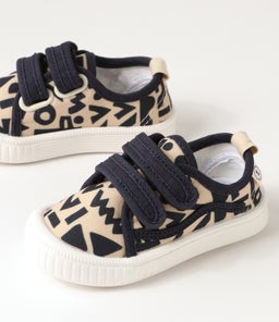 CLASSIC BEN TOT WA ABSTRACT NAVY CANVAS