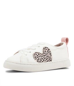 HEART MINI SNEAKER WA PINK CHEETAH LEATHER