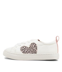 HEART MINI SNEAKER WA PINK CHEETAH LEATHER