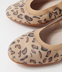 AVA BALLET ANIMAL WA SAFARI LEOPARD SUEDE