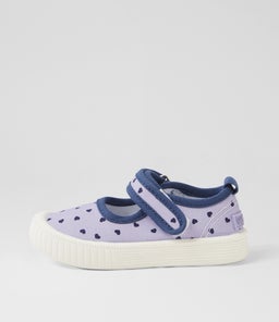 MARY JANE TOT WA LILAC HEARTS CANVAS