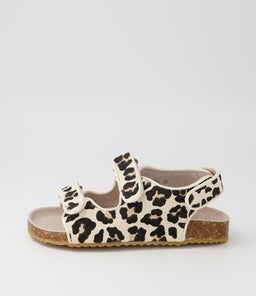 BEC MINI SANDAL TOT WA GINGER LEOPARD CANVAS