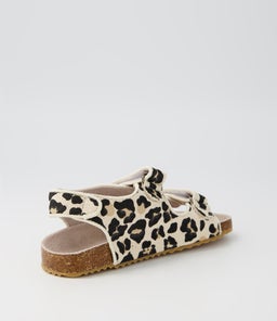 BEC MINI SANDAL TOT WA GINGER LEOPARD CANVAS