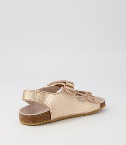 BEC MINI SANDAL TOT WA ROSE METALLIC SNAKE SMOOTH
