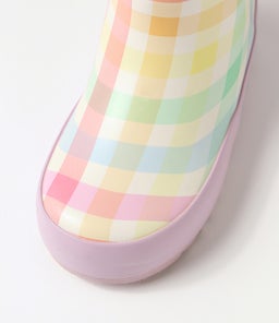 PLAY RIVER CHECK BOOT TOT WA LILAC RUBBER
