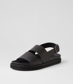 FRENCHY SANDAL WA BLACK LEATHER