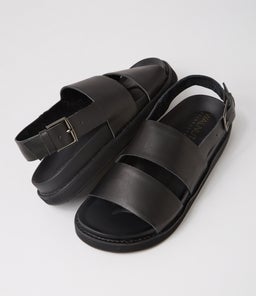 FRENCHY SANDAL WA BLACK LEATHER