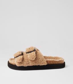 MOLLY SLIDE WA BEIGE FUR