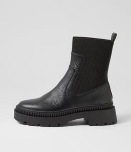 MUSE LEATHER BOOT WA BLACK LEATHER