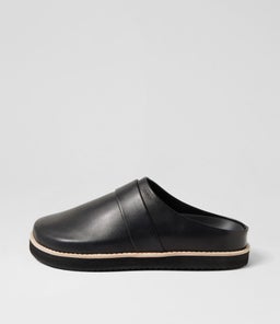 PALMER LEATHER MULE WA BLACK LEATHER
