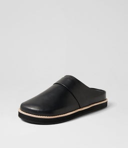 PALMER LEATHER MULE WA BLACK LEATHER