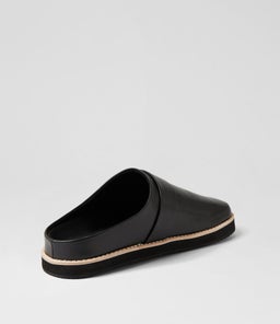 PALMER LEATHER MULE WA BLACK LEATHER