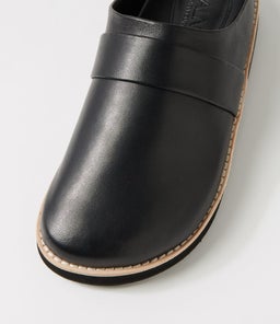 PALMER LEATHER MULE WA BLACK LEATHER