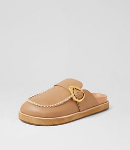 PIA LEATHER MULE WA FAWN LEATHER