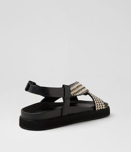 MYA SANDAL WA BLACK WOVEN FABRIC SMOOTH