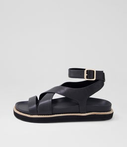 PILAR SANDAL WA BLACK LEATHER