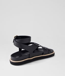 PILAR SANDAL WA BLACK LEATHER