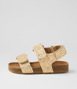 BOWIE SANDAL TOT WA GOLD GLITTER SMOOTH