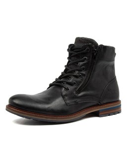 WOODLAND WR BLACK LEATHER