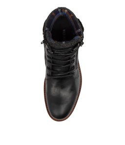 WOODLAND WR BLACK LEATHER
