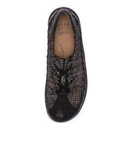 ALLSORTS W ZR BLACK BLACK&RED CHECK LEATHER
