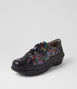 ALLSORTS XW ZR BLACK BLACK FLORAL LEATHER EMBOSSED