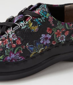 ALLSORTS XW ZR BLACK BLACK FLORAL LEATHER EMBOSSED