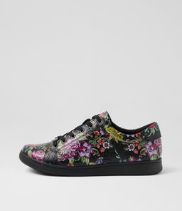 DELILAH XF ZR BLACK FLORAL EMBOSSED LEATHER
