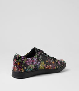 DELILAH XF ZR BLACK FLORAL EMBOSSED LEATHER
