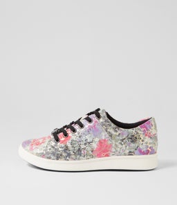 DELILAH XF ZR BLACK FLORAL LEATHER