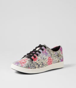 DELILAH XF ZR BLACK FLORAL LEATHER