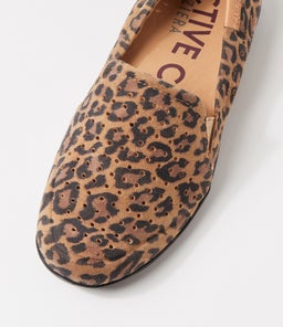 LIANA W ZR TAN LEOPARD SUEDE