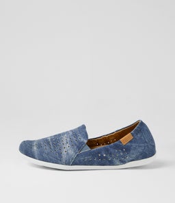 LIANA W ZR BLUE DISTRESS DENIM LEATHER