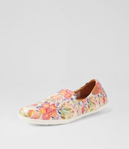 LIANA W ZR ORANGE FLORAL LEATHER