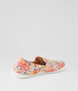 LIANA W ZR ORANGE FLORAL LEATHER