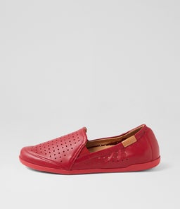LIANA W ZR DK RED LEATHER
