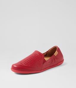 LIANA W ZR DK RED LEATHER