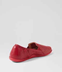LIANA W ZR DK RED LEATHER