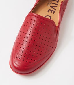 LIANA W ZR DK RED LEATHER