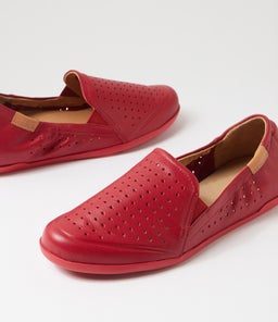 LIANA W ZR DK RED LEATHER