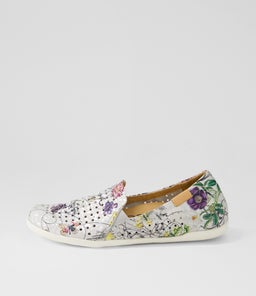 LIANA W ZR WHITE FIELDS LEATHER