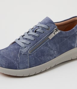 SOLAR XF ZR BLUE DISTRESS DENIM LEATHER