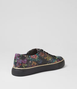 PAMELA XF ZR BLACK FLORAL EMBOSSED LEATHER